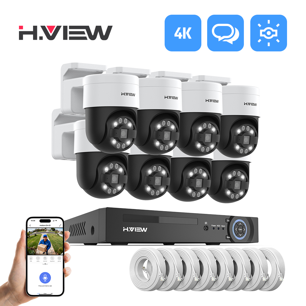 Home Security Video Systems - H.view 8Ch 4K 5MP 8MP Cctv