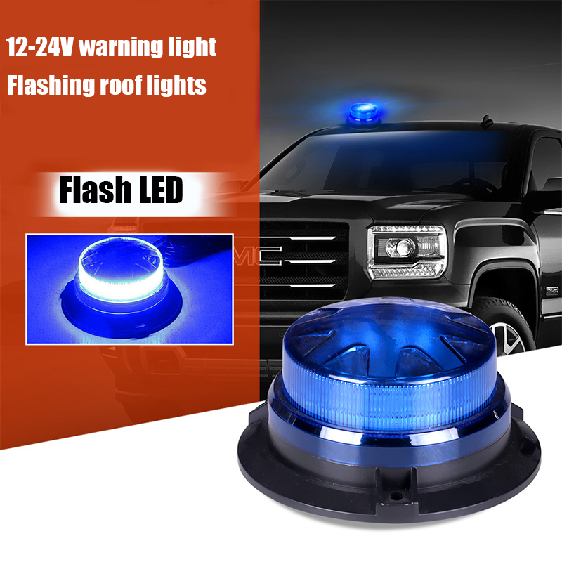 Home Security Police - Magnetic Base LED Blue Emergency Strobe