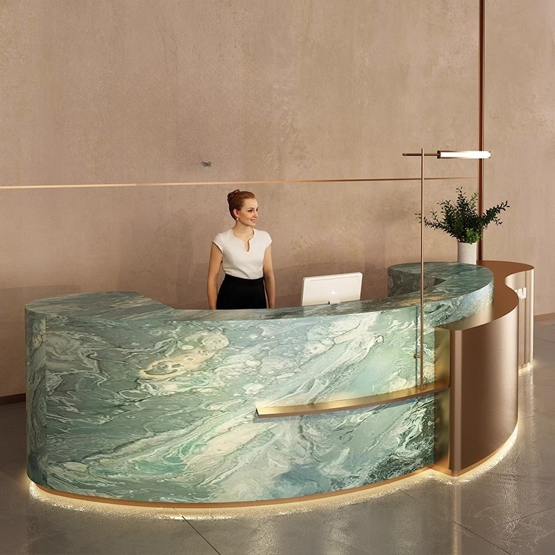 Home Security Companies - Hotel Minimalist Reception Desks Design Industrial