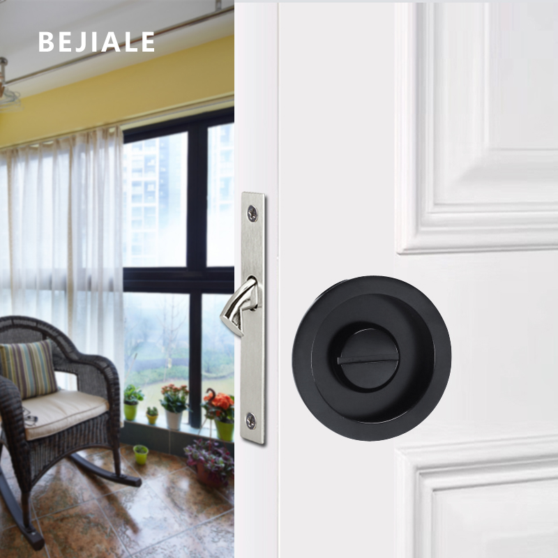 Home Security Locks - Round Black Sliding Door Sliding Door