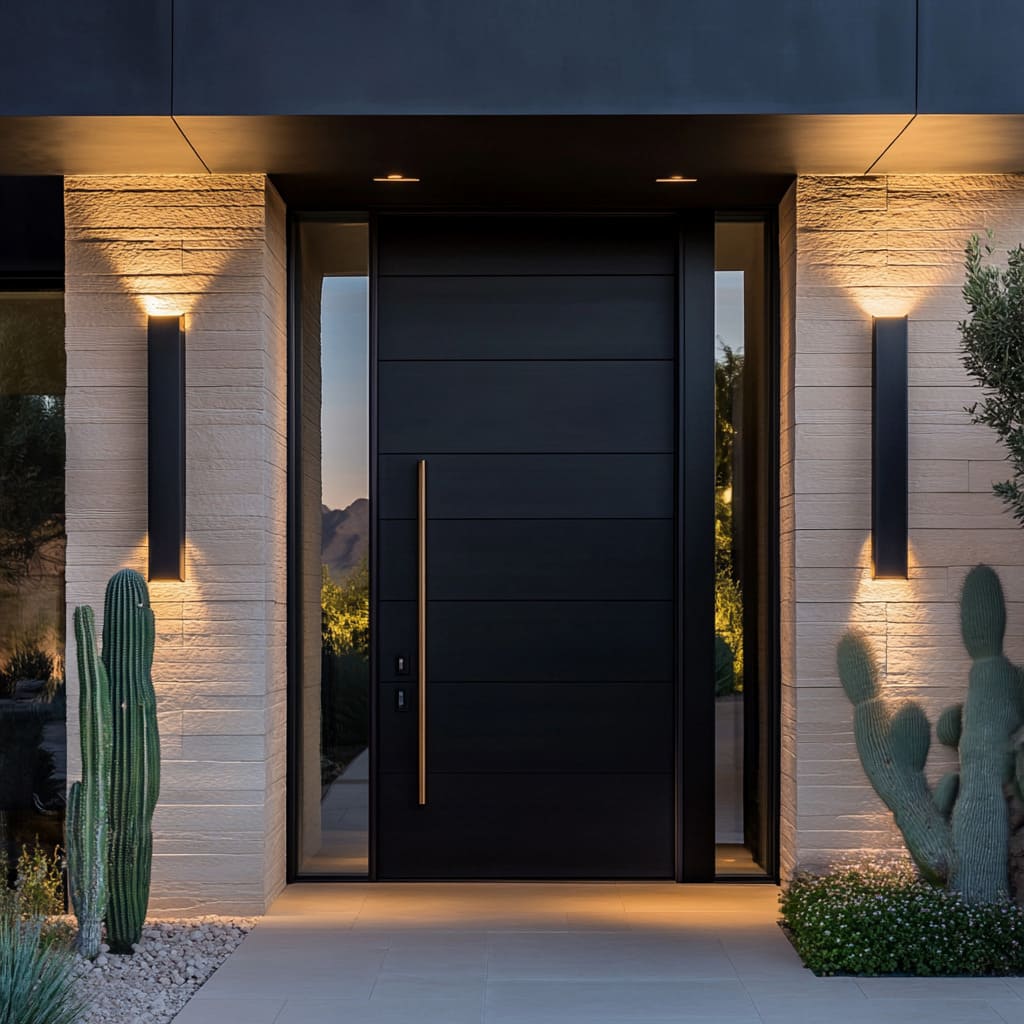 Home Security Front Door - Customizable Modern Design Aluminum Entrance Door