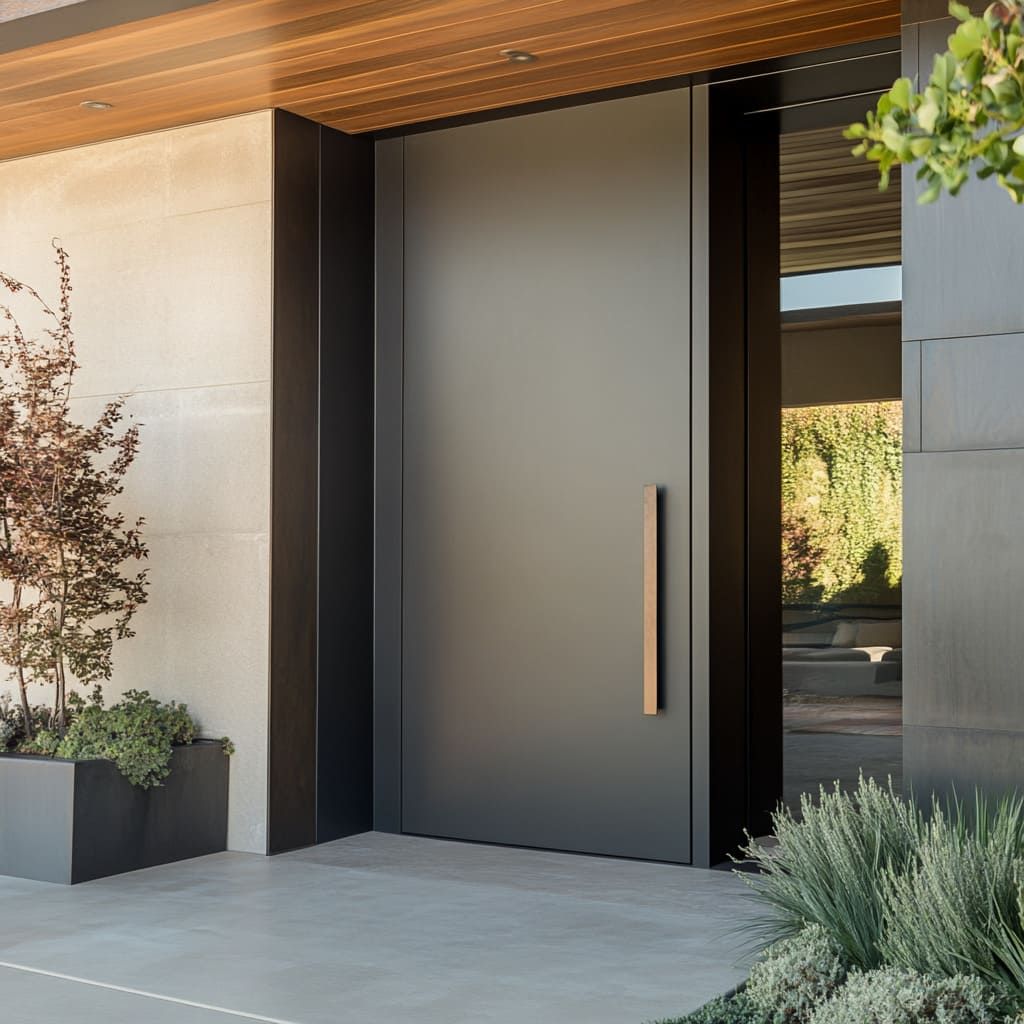 Home Security Front Door - Custom Residential Front Door Modern Design