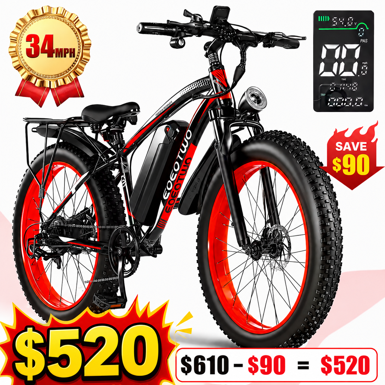 Home Security Companies - EOEOTWO 1500W Fat Tire Electric Bike