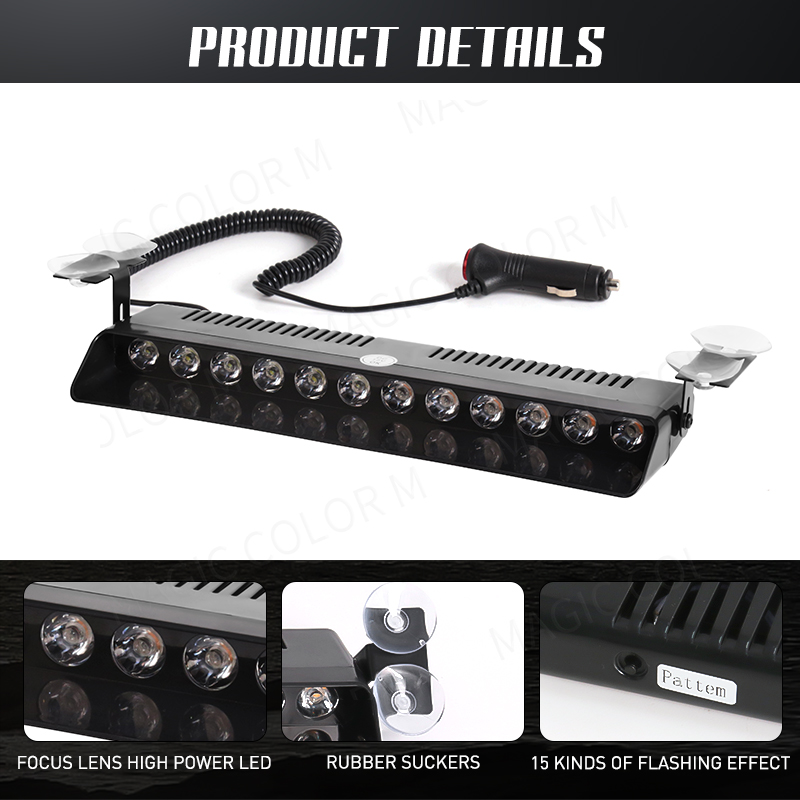 12 LED Car Strobe Light Flash  – Home Security Police recenzja i cena