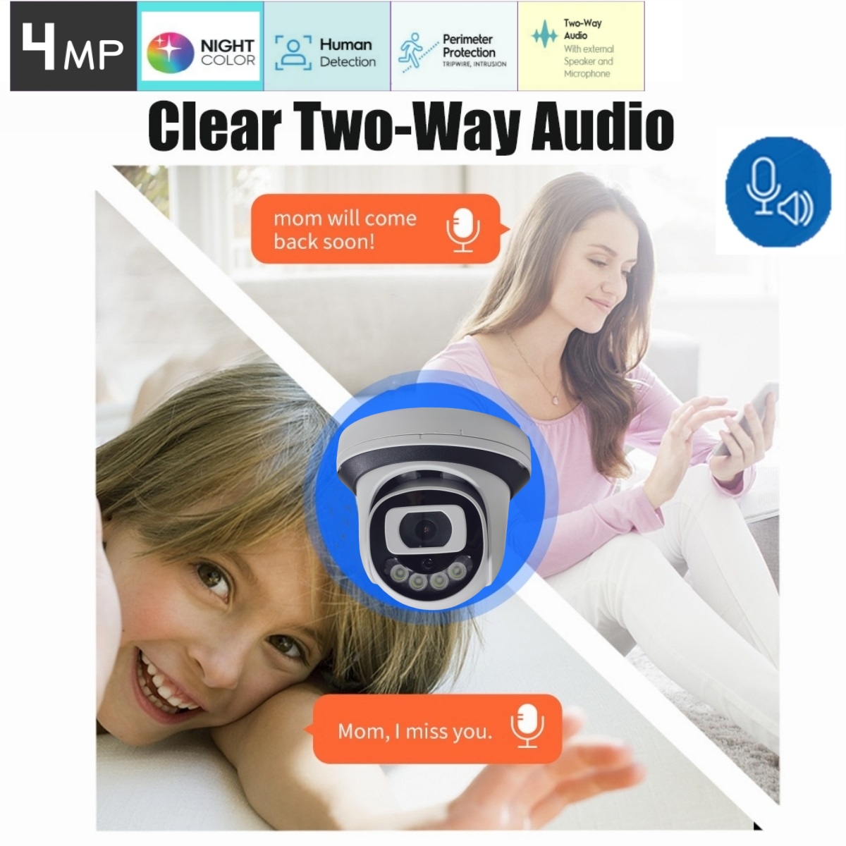 4MP WiFi Security Camera dome  – Home Security Video Systems recenzja i cena