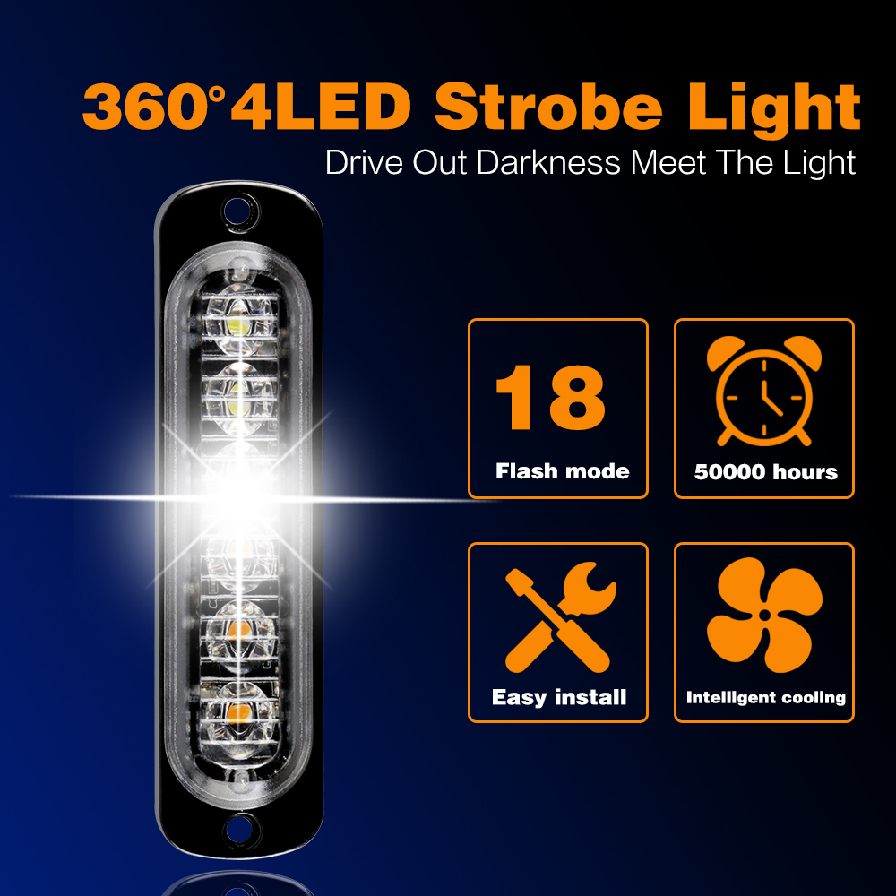 4LED Car Strobe Warning Light  – Home Security Police recenzja i cena