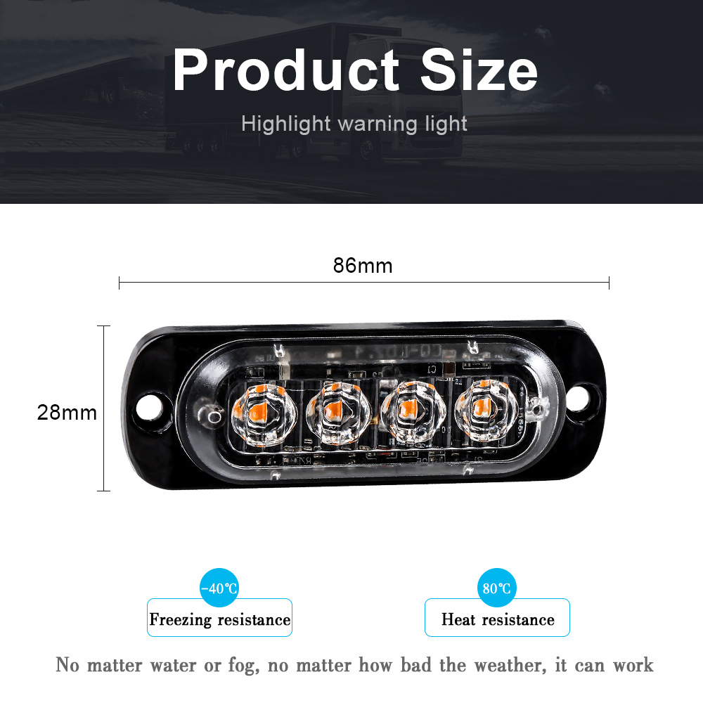 4LED Car Strobe Warning Light  – Home Security Police recenzja i cena