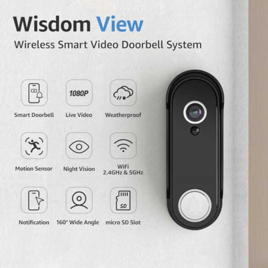 Wireless Smart Video Doorbell  – Home Security Video Systems recenzja i cena